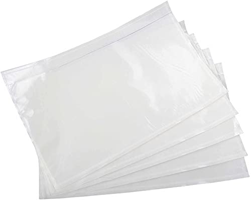 BEUYI Clear 7.5'' x 5.5'' Packing List Envelopes, Adhesive Shipping Label Pouches/Sleeves (50 Pack) - size: 7.5''x5.5''｜50 Pack