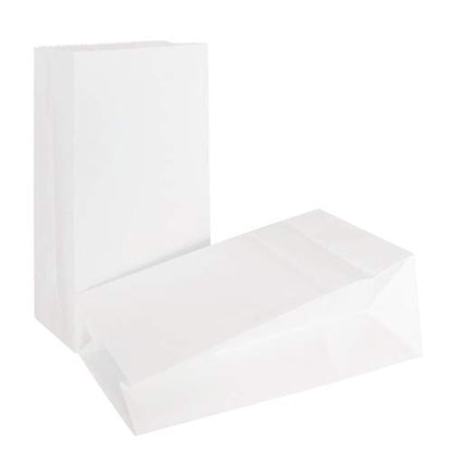 KEYYOOMY Small White Paper Bags White Goodie Bags (50 CT, 4.7x2.4x8.7 in) - color: White, size: 4.7x2.4x8.7 in - Small
