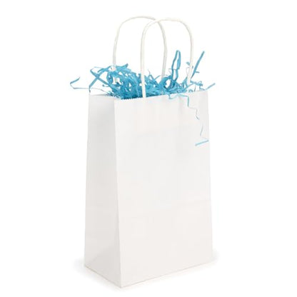 ClearBags Paper Merchandise Handle Bags (White, 5 1/2 x 3 1/8 x 8 7/16) - color: White, size: 5 1/2 x 3 1/8 x 8 7/16
