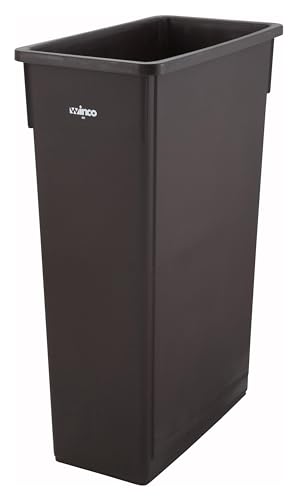 Winco Slender Trash Can, 23-Gallon, Brown - color: Brown