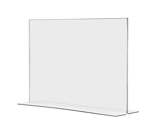 Marketing Holders 6 Pack 17 x 11 Inch Poster Frame Sign Holder Landscape Letter Notice Event Double Sided Bottom Load Clear Acrylic Display Stand Table Tent Countertop Expo Event Flyer Displays - size: 17"w x 11"h Bottom Load