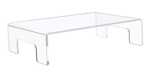Jusalpha 6mm Thickness Clear Acrylic Display Riser with Tray Handles