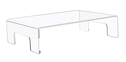 Jusalpha 6mm Thickness Clear Acrylic Display Riser with Tray Handles