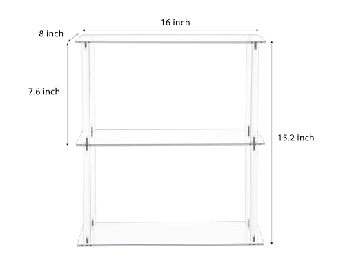 3 Tier Acrylic Display Stand for Bathroom Vanity Cosmetic Organization - size: 3 Tier, Rectangular, Large