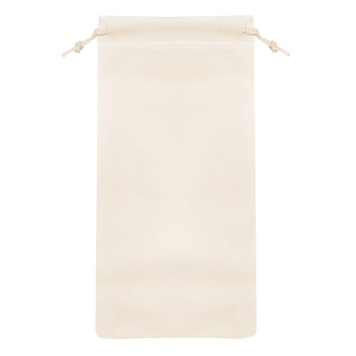 Mandala Crafts 8x17 Cream Velvet Drawstring Bags for Shoe Dusting Bags - color: Cream 8X17 Inches, size: 1 Count (Pack of 10)