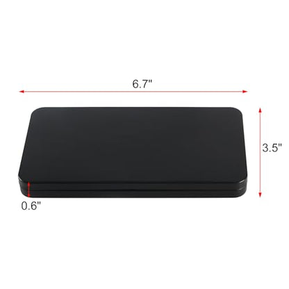 Metal Cash Box with Currency Tray, 4Pcs Black - color: Black