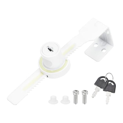 1.3" Luminous Sliding Glass Door Ratchet Lock Fit 0.79-1.18" White - color: White, size: 1.3"
