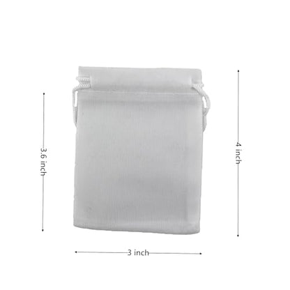 Palmhomee Pack of 48 3x4 Inch Velvet Drawstring Bags Gift Bag Velvet Pouch For Jewelry Wedding and Party Favor (White) - color: White