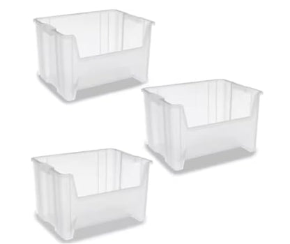 Clear Plastic Storage Container Bins (3-Pack) ZD77535