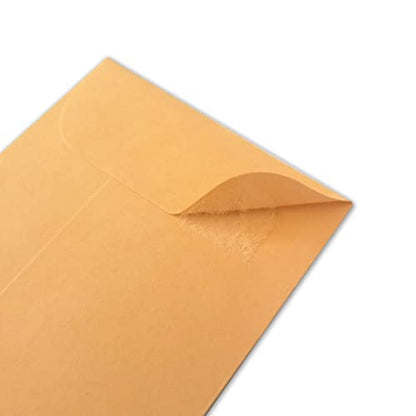 Xxcxpark 500 PCS #5 Coin Envelopes, 3.125 x 5.5 inches Brown Kraft Envelopes Classic Small Parts Envelopes with Self Adhesive Gummed Flap for Coins, Cash, Credit Cards, Seeds - color: Brown, size: 500 PCS #5 (3.125" x 5.5")
