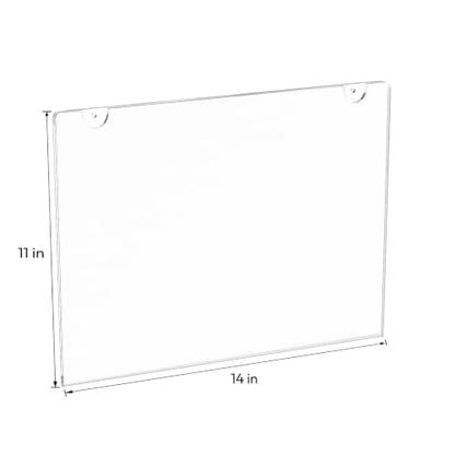 NIUBEE 11x14 Acrylic Sign Holder Wall Mount Horizontal 3 Packs - size: Horizontal 3 Pack 11" x 14"