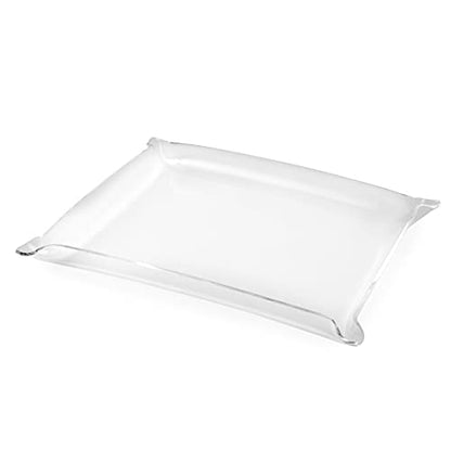 Huang Acrylic Clear Multi-use Valet Tray | Great for Snacks, Candy, Treats or Jewelry, Keys, Wallets, and More | Display in The Kitchen, Living Room, Bedroom, or Bathroom | Large 10.5" x 8.5" - size: Large (10.5" x 8.5" x 1")