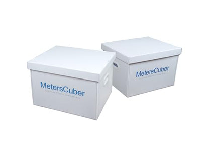 Collapsible Storage Bins with Lids [2 Pack], Heavy Duty Plastic Moving Boxes, Waterproof Stackable Totes for Home Organization, Office File Storage & Moving Supplies, 17x13.4x11 Inch