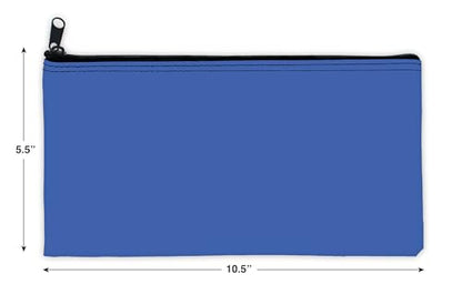 Carousel Checks Inc. Zipper Bank Deposit Bag, 5.5 by 10.5 Inches, Blue, Pack of 10 - size: 10