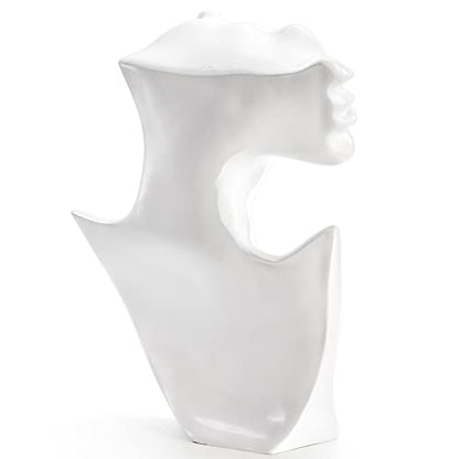 SOUJOY Jewelry Mannequin Display, Resin Display Stand Bust, Boutique Earring Holder Organizer for Show Jewelry, Necklace, Earrings, Rings, White (Pack of 2) - size: 7.5"L x 2.1"W x 11"H (Pack of 2)