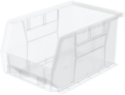 Akro-Mils 30237 AkroBins Plastic Storage Bins, 9"x6"x5", Clear, 12-Pack - color: Clear