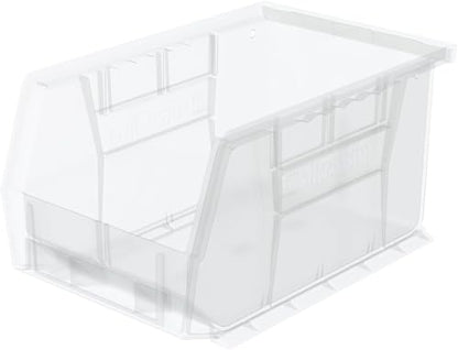 Akro-Mils 30237 AkroBins Plastic Storage Bins, 9"x6"x5", Clear, 12-Pack - color: Clear
