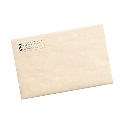 Avery Printable Return Address Labels, Sure Feed Technology, 2/3" x 1-3/4", Matte Clear, 600 Blank Mailing Labels (15695) - size: 2/3" x 1 3/4"
