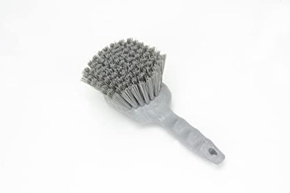 SPARTA 40541EC23 Plastic Scrub Brush, Utility Brush, Kitchen Brush With Hanging Hole For Cleaning, 8 Inches, Gray - color: Gray