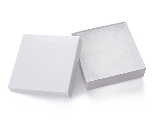 GEFTOL Jewelry Gift Boxes 96 Pack 3.5x3.5x1 Inch Cardboard Jewelry Boxes,Small Gift Boxes for Jewelry Earrings Necklaces Handmade Bangles Bracelets(White) - color: White, size: 3.5x3.5x1 Inch (Pack of 96)