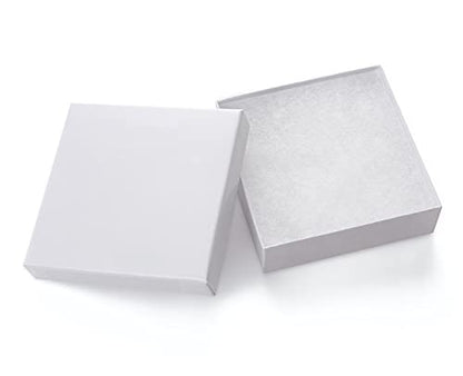 GEFTOL Jewelry Gift Boxes 20 Pack 3.5x3.5x1 Inch Cardboard Jewelry Boxes,Small Gift Boxes for Jewelry Earrings Necklaces Handmade Bangles Bracelets(White) - color: White, size: 3.5x3.5x1 Inch (Pack of 20)
