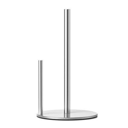 Paper Towel Holder Silver Stainless Steel Kitchen Countertop Roll Organizer - color: Silver