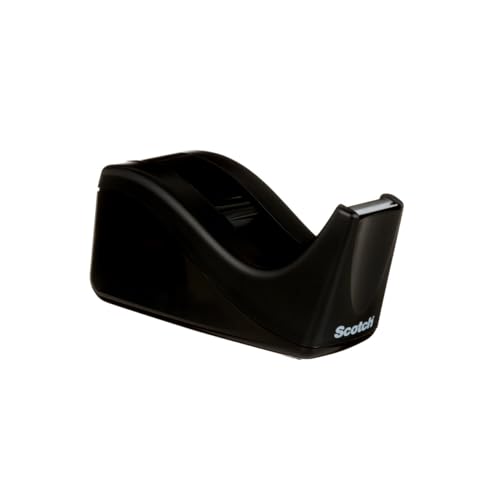 Scotch Desktop Tape Dispenser,Black Two-Tone,1 Dispenser/Pack (C60-BK),(Pack of 12) - size: Up To 3/4 In (Pack of 12)