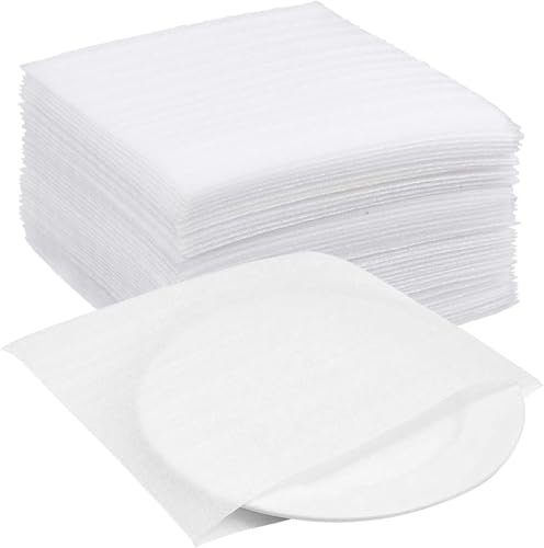 Foam Wrap Cushion Foam,100 Pack Foam Wrap Cushioning Packing Supplies for Moving, Packing, Transportation and Storage, Storage-Safely Cushion Wrap For Dishes, Furniture (12" x 13.8")
