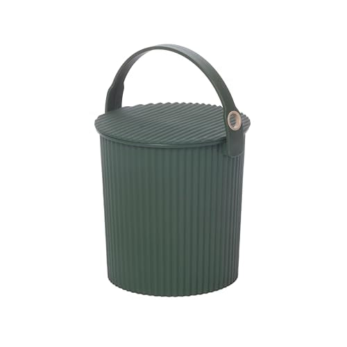 Hachiman Micro Bucket, 0.18 Gallon Heavy Duty Bucket with Lid & Handle - color: Garden Green, size: Micro