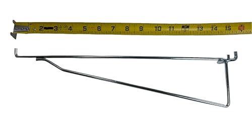 MEGA Heavy Duty Steel Shelf Brackets for Pegboard (2, 14") - size: 14 Inch