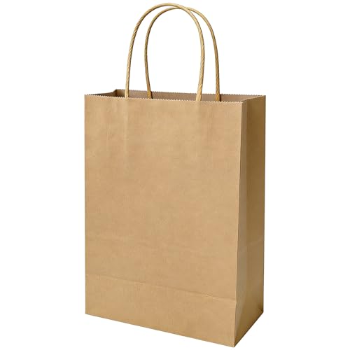 Volokitx 30 Pack 5.15×3.15×7.8 in Kraft Small Paper Bags with Handles - color: 30 Pack