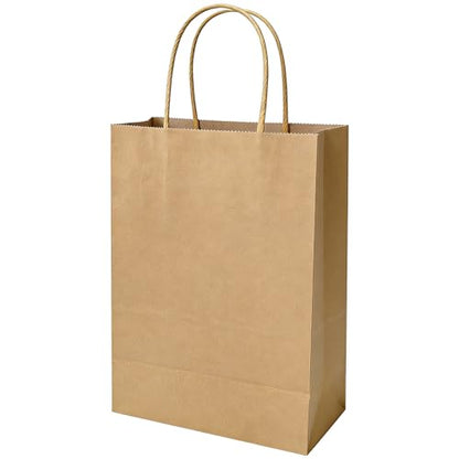 Volokitx 30 Pack 5.15×3.15×7.8 in Kraft Small Paper Bags with Handles - color: 30 Pack