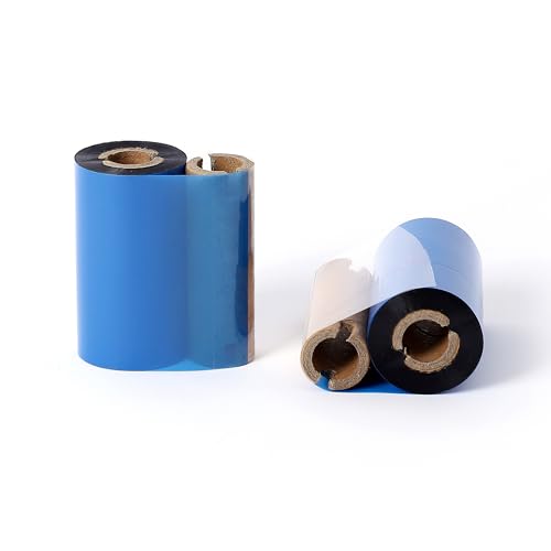 (40 Pcs) 2.24" x 244' Oil Change Sticker Printer Ribbon, Full Resin Ribbon, 57mm x 74m Black Thermal Transfer Ink Ribbon for Zebra TLP2824, GoDex RT200.. - size: 40 Rolls