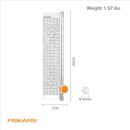 Fiskars 6" x 24" 2-in-1 Rotary Cutter for Fabric & Sewing Ruler - size: 24" x 6"