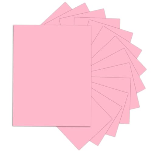 Goefun 80lb 24 Sheets Pink Cardstock 8.5 x 11 Thick Paper - color: pink, size: 8.5x11