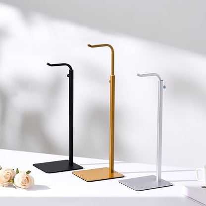 3-Pack Adjustable Tabletop Purse & Banner Display Stands, Gold - color: Gold