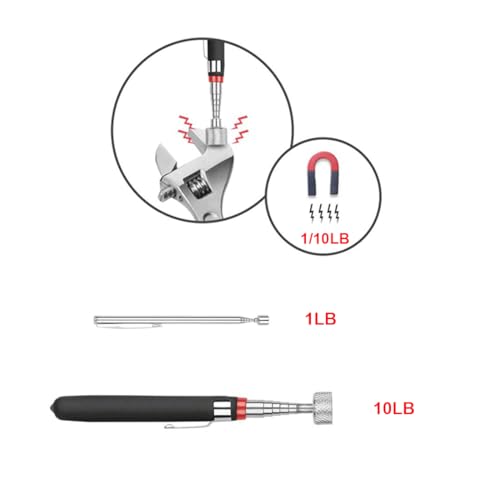 4 Pack Telescoping Magnet Pick-up Tool Set - Retrieving Pickup Tools，Extendable Pick Up Tools，Bendable Spring Magnet Stick，Flexible Extra Long Reach Bendable Curve Grabber with 4 Claws