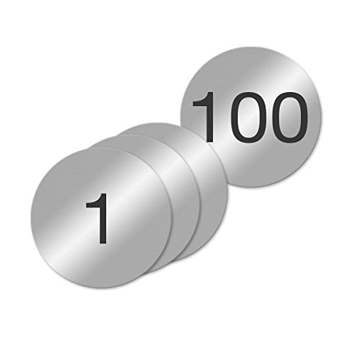 Nap Tags Locker Tags, 1-1/2 inch, Numbered Aluminum - size: Numbered 1 - 100
