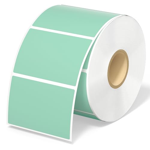 MUNBYN Label Holder for Rolls and Fanfold Labels+2.25"x1.25" Green Thermal Sticker Labels+Shipping Scale, Accurate 66lb/0.1oz Postal Scale