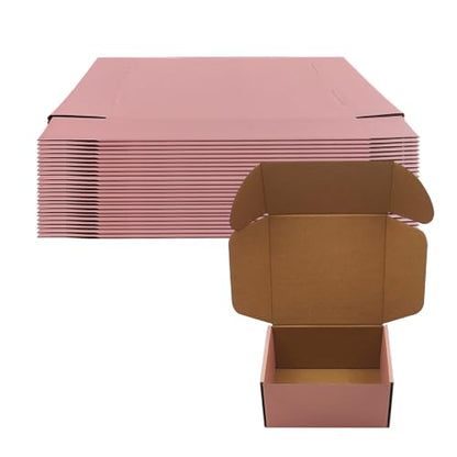 Pink Shipping Boxes 24 Pack 7x6x3 inches, Corrugated Cardboard Mailer Boxes - size: 7x6x3 Inch-24 Pack