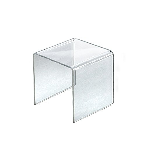 Azar Displays 515318 7.5" Acrylic Square Riser (4 Pack) - size: 7.5 X
