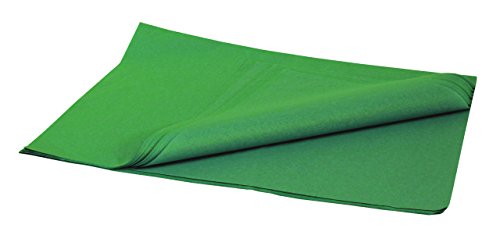 Brand New Tissue Paper Pack, 48 Sheets, 20" x 30", Dark Green - color: Dark Green