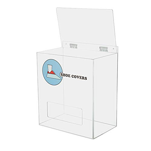 SOURCE ONE Clear Acrylic Storage Box for Hair Nets, Shoe Covers, and Beard Covers (Shoe Covers)