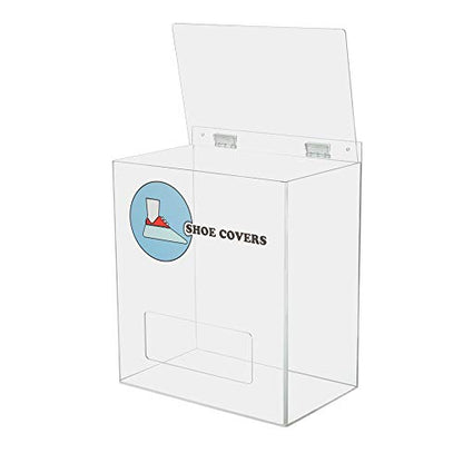 SOURCE ONE Clear Acrylic Storage Box for Hair Nets, Shoe Covers, and Beard Covers (Shoe Covers)