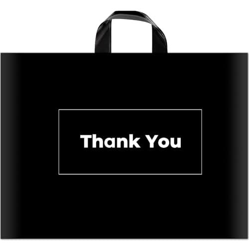 Thickened 50 Pack Thank You Bags for Small Business 18x16inch with Handles - size: 18x16inch