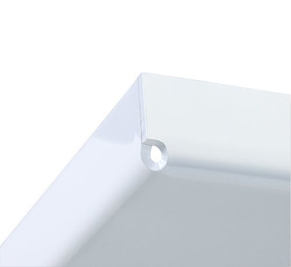 White Acrylic Organizer Tray, 8 x 12 Low-Profile Display & Vanity Tray – BPA-Free, Bathroom, Desk, Decor & Serving (Dry Use Only) - Made in USA - size: 8" x 12" x 1"