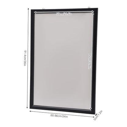 LED Movie Poster Frame 24 x 36, Wall Mounted Poster Frame LED Light Box Backlit Movie Lightbox Theater Advertising Display Cinema Snap Light Box for Film Exhibitions, Advertisements, Sign - color: Black, size: 24" x 36"