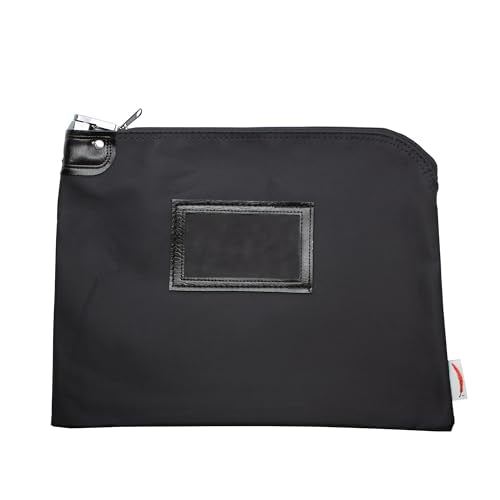 Lockable Document Pouch, Black, 11 x 15 Inch - color: Black