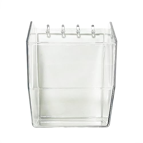 Clear Acrylic Pegboard Bins, 4-Pack, Snap-On Storage Cups for Standard Pegboard, Garage Workbench Organizer for Screws, Nails, Bolts, Craft Supplies and Retail Display