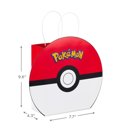 Hallmark Pokémon Gift Bags, 2-Pack (9" Medium PokéBall and 15" XL Pikachu) - size: 2 Count, style: Gift Bags